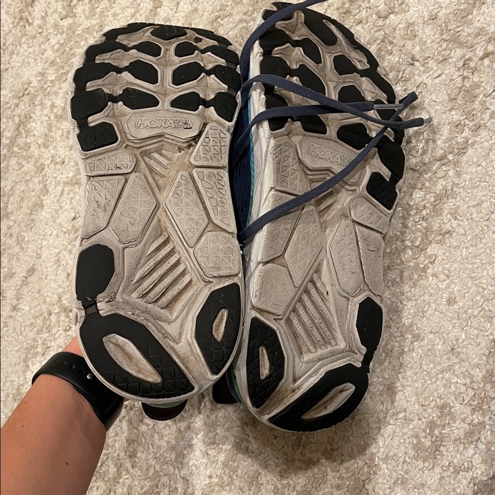 HOKA ONE ONE Clifton 7 Men's Ocean Blue Road-Running Sneakers US Size 12 - Picture 8 of 10